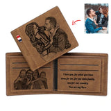 Carteira de Couro Marrom Masculina Personalizada Menbense Classic