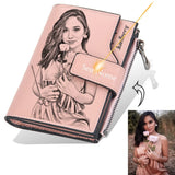 Carteira Personalizada Feminina Rosa Memora