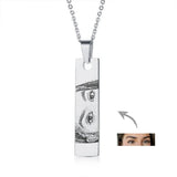 Colar Personalizado Prata com Olhar Especial Real Gravado